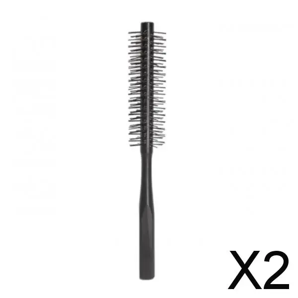 2X No Static Voluminous Round Brush for Smoothing Hair Dryer Black