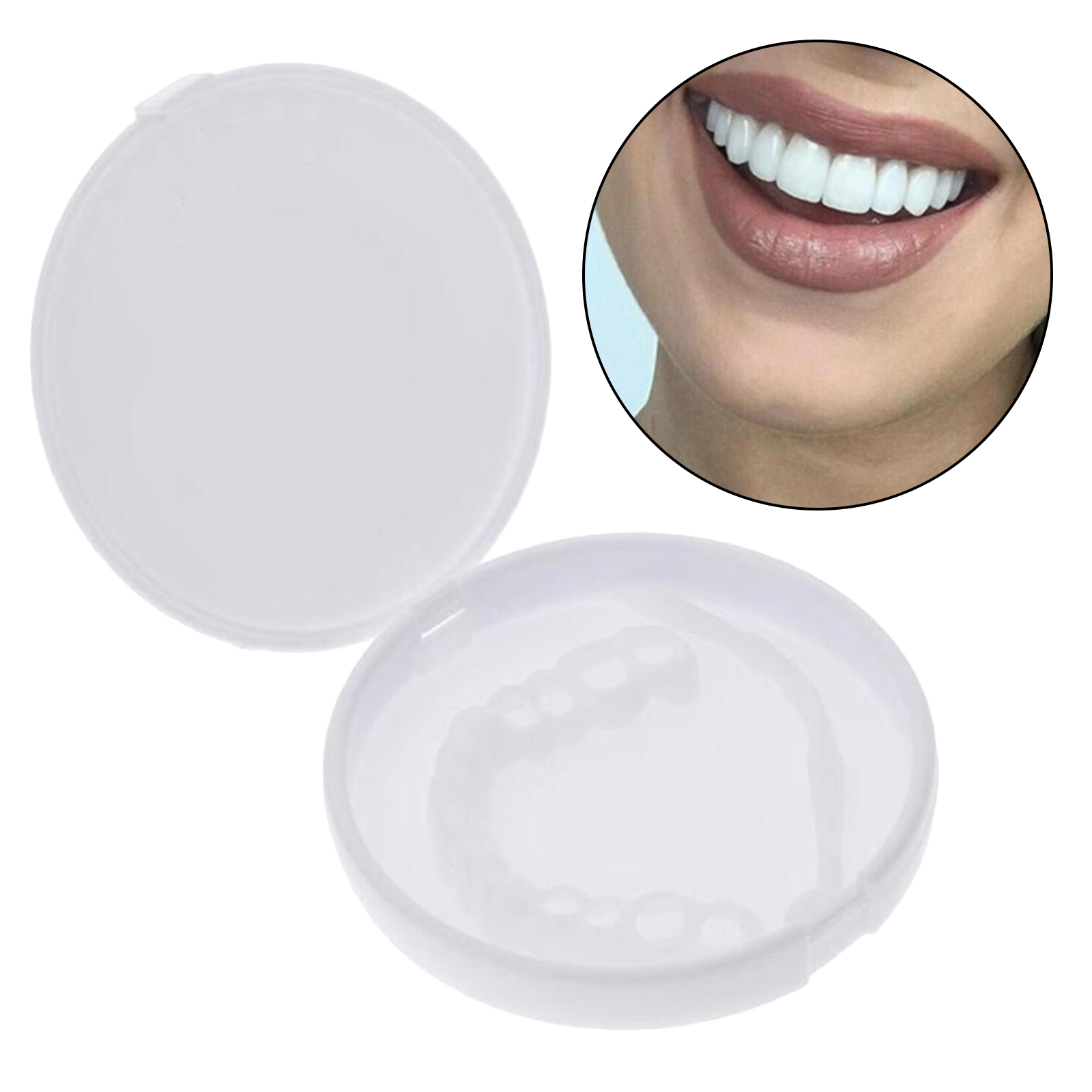 Resin Perfect Smiling Snap Lower Upper False Teeth Veneers Fake Tooth Cover