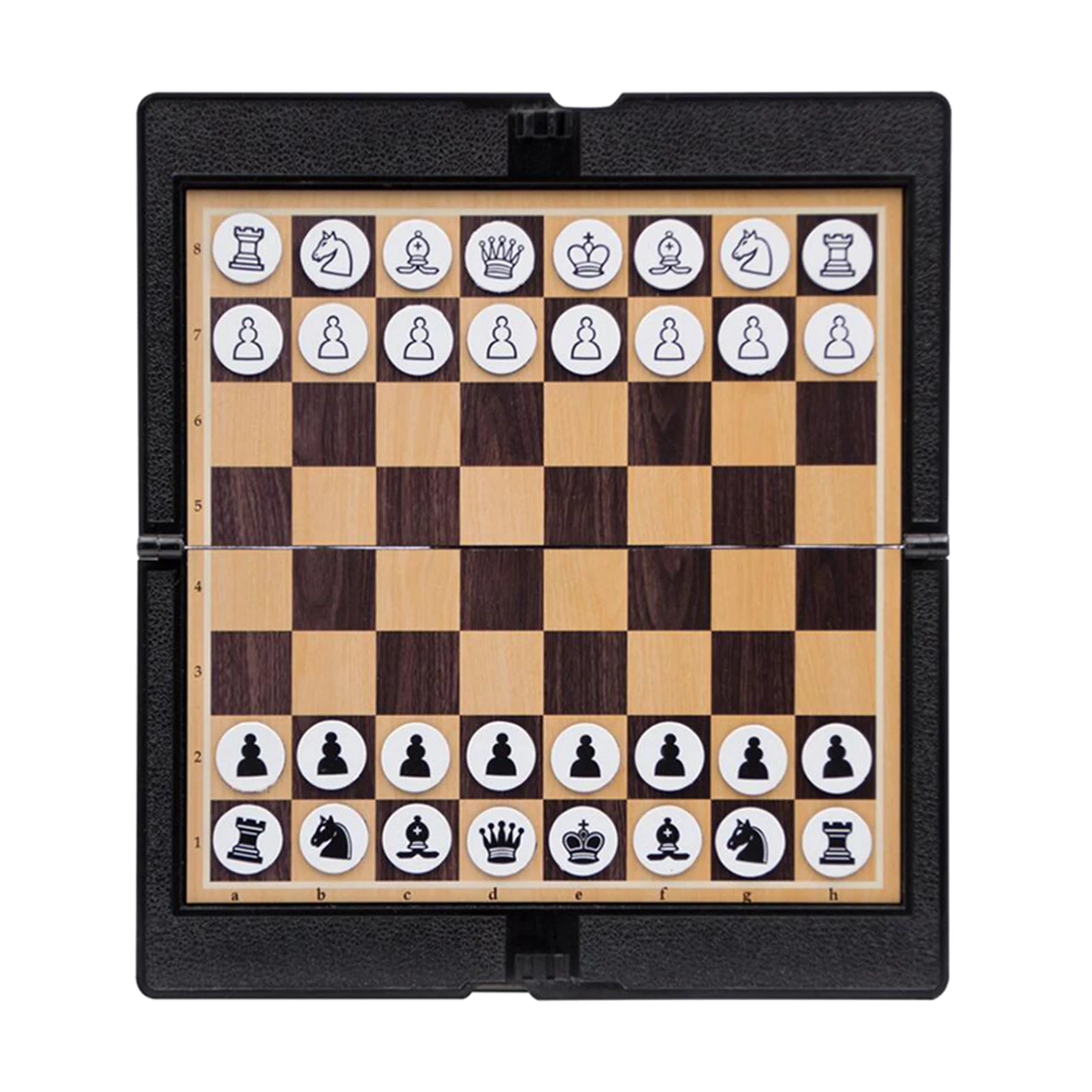 LLAni Foldable Wallet International Chess Magnetic Portable Checkers Board Game Super Thin Chessboard Family Party Game
