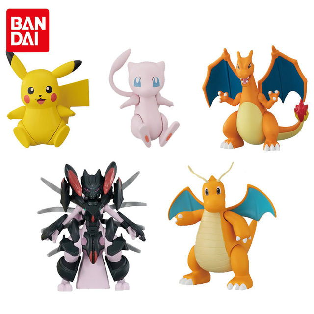 Bandai Genuine Pokemon Action Dolls Figures Mewtwo Strikes Back Pendant  Pikachu Mew Armor Mewtwo Keychain Model Toys Gifts - AliExpress