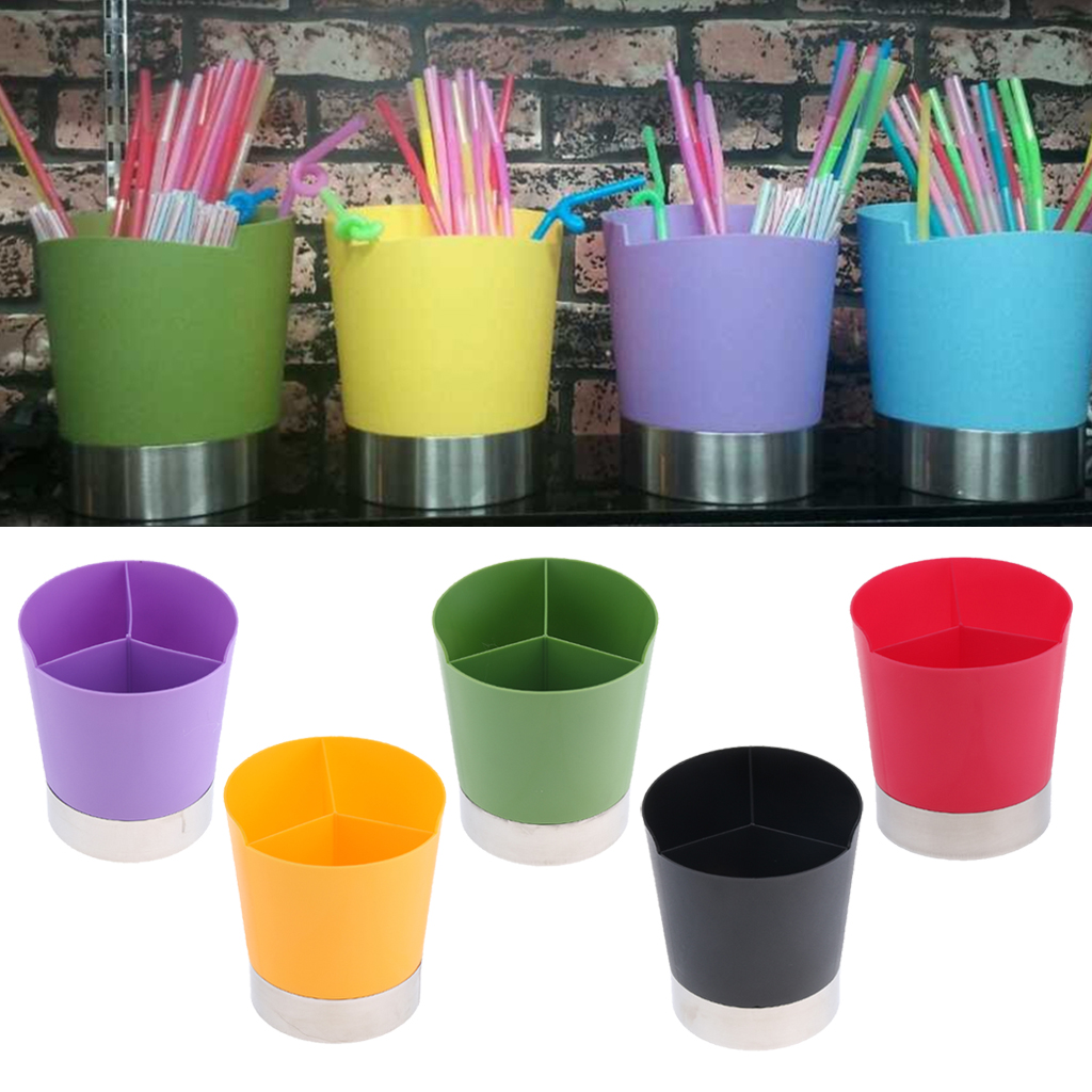 5 Colors Straw Dispenser Chopsticks Silverware Holder for Kitchen Home Candy Container Bar Pub Accessories