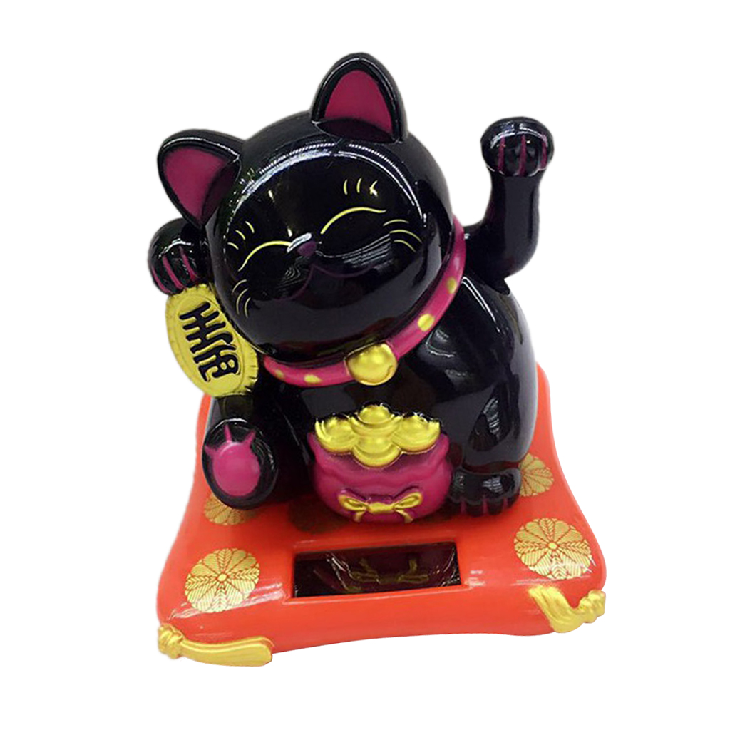 Swing Hand Figure Doll Toy, Maneki Neko Model Figures for Kids, Car Solar Ornament Home Decor