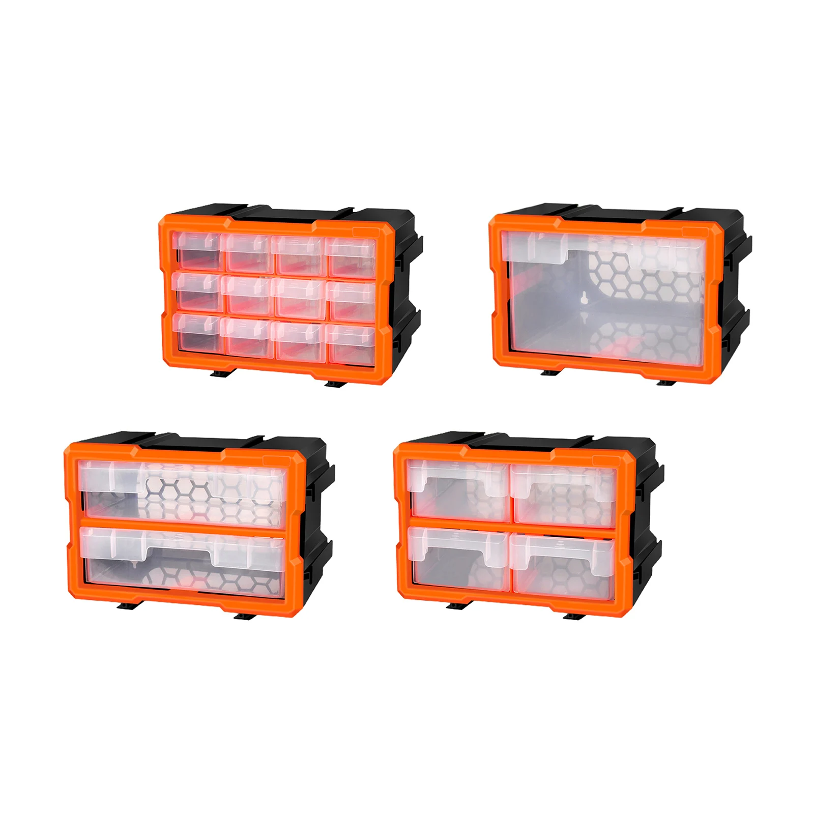 Plastic Tools Storage Box, Heavy-duty Screw Tool Case Electronic Tools Holder Components Storage Box Small Parts Organizer Box