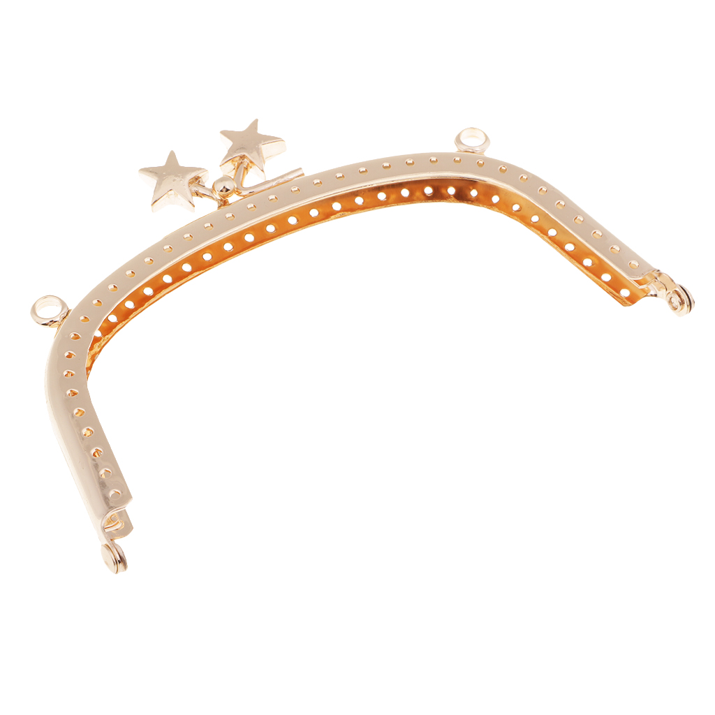 DIY Purse Handbag Handle Coin Bag Metal Star Shape Kiss Clasp Lock Frame for Crafts