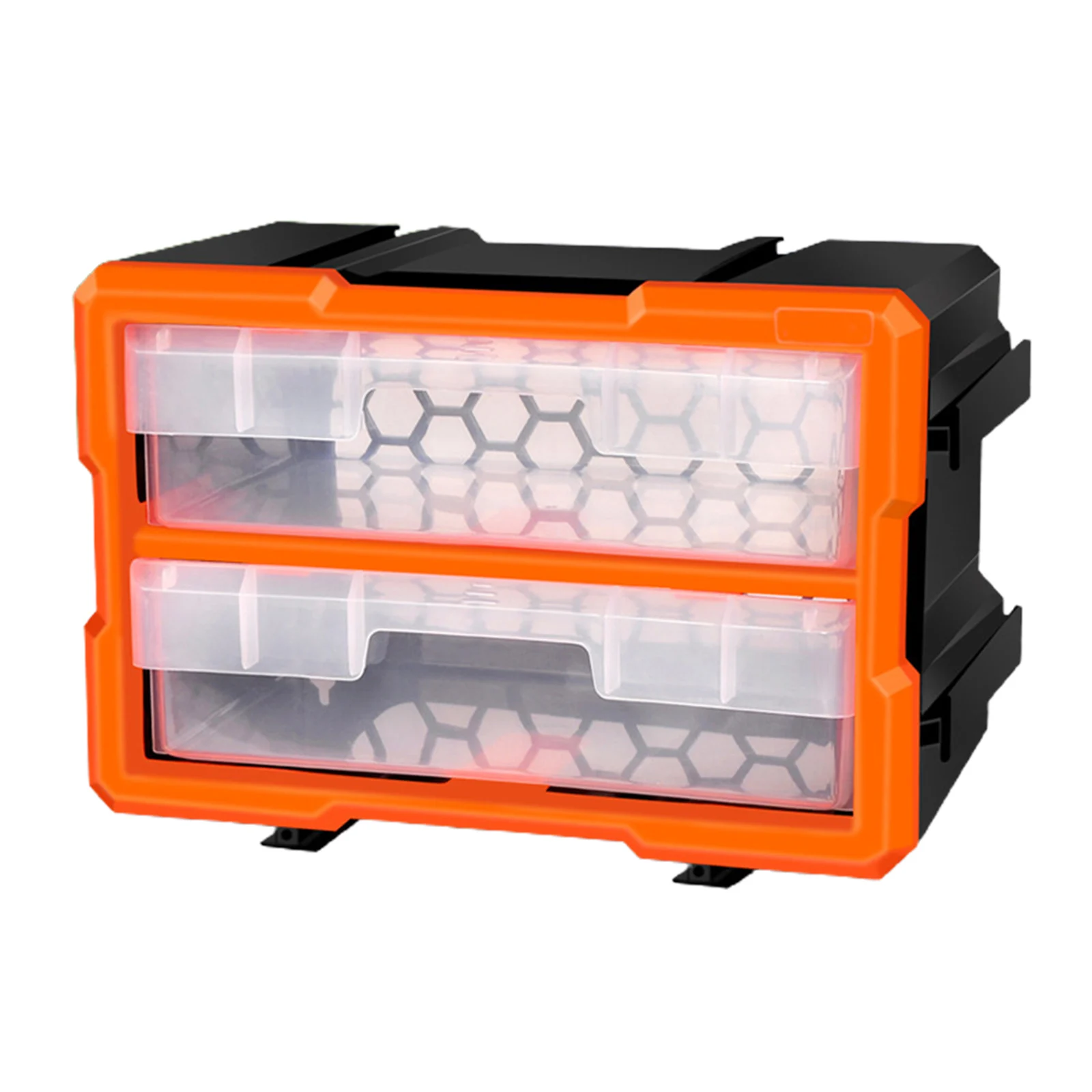 Plastic Tools Storage Box, Heavy-duty Screw Tool Case Electronic Tools Holder Components Storage Box Small Parts Organizer Box
