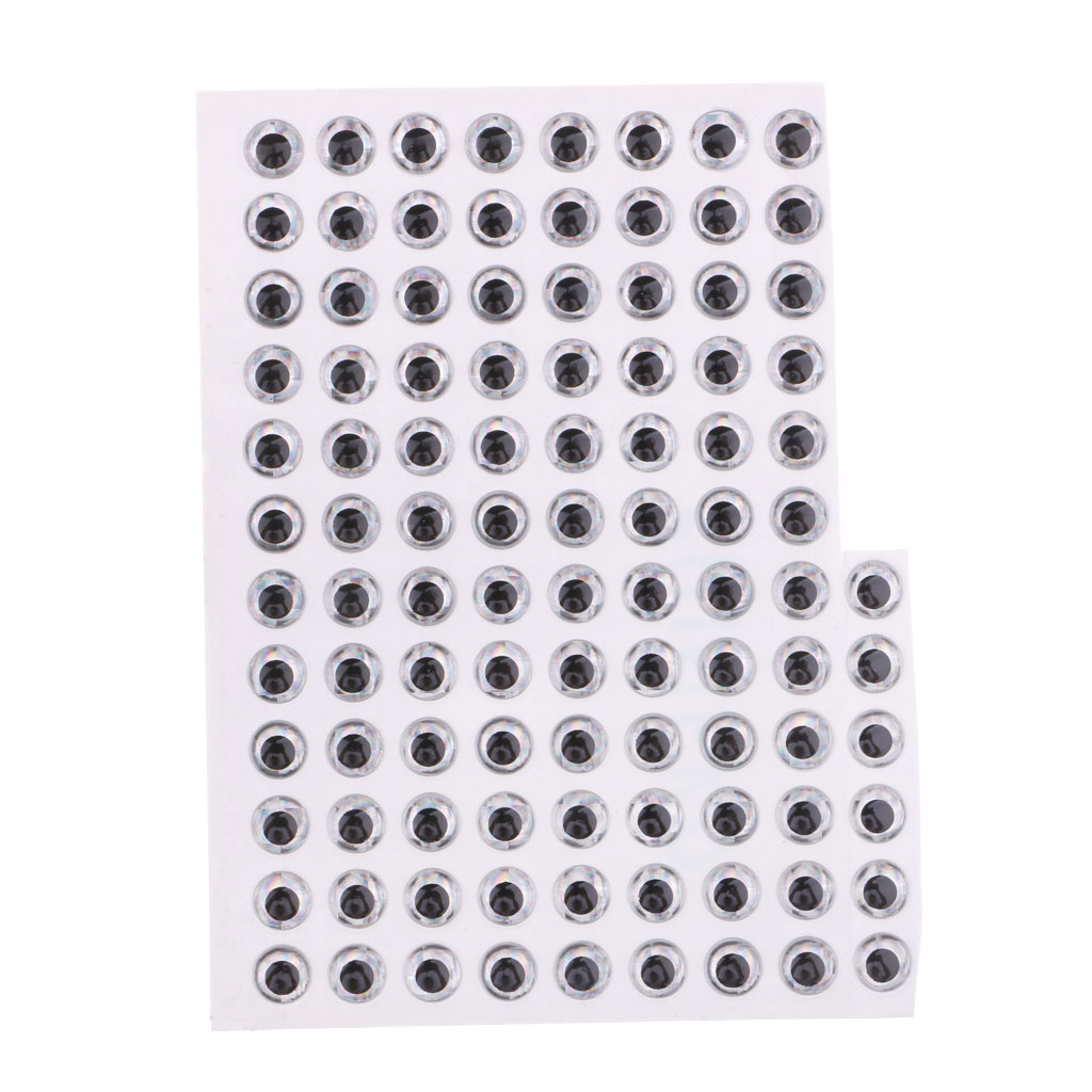 100pcs Fishing Lure Eyes Holographic Self Adhesive Eyes 3D Fish Eye DIY Eye Made of epoxy material looks super real