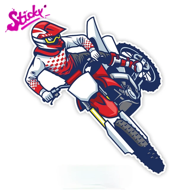 Premium Vector | Jumping rider riding the motocross
