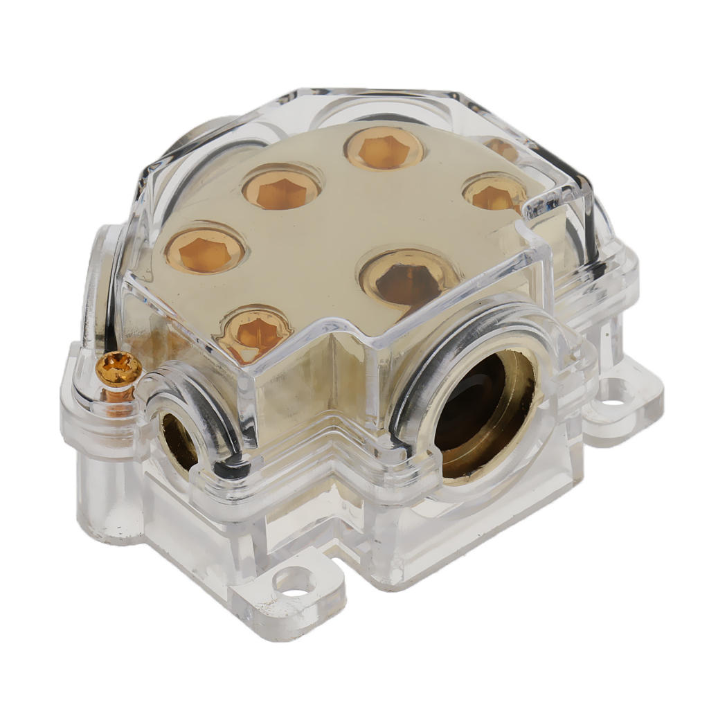 Distribution Block Power Ground In/Out 0 2/4/8 Gauge Car Amp Installation