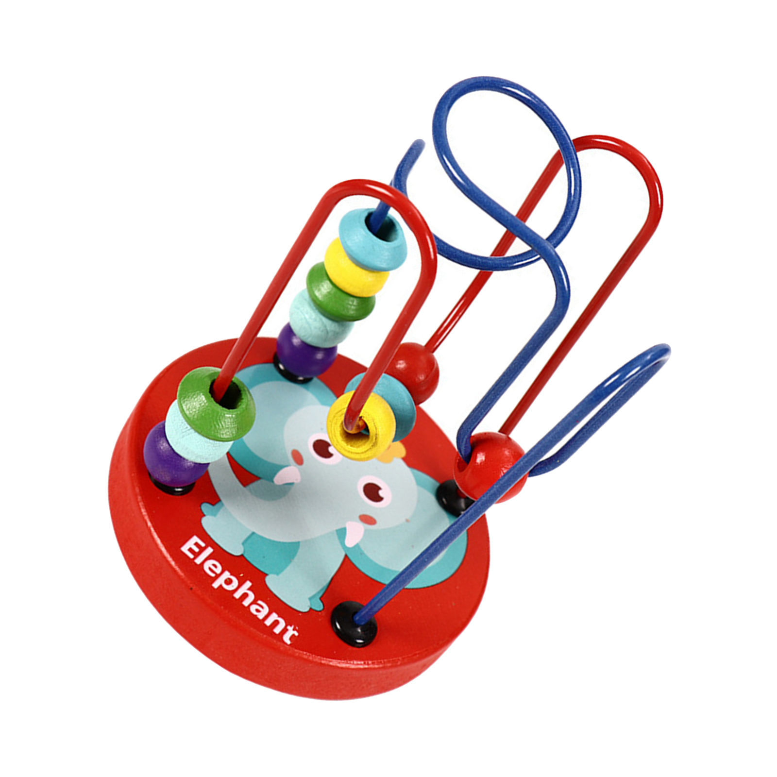 Wooden Animal Bead Maze Toys Activity Toy Around Circle Bead Toys for Ages 3+ Toddlers