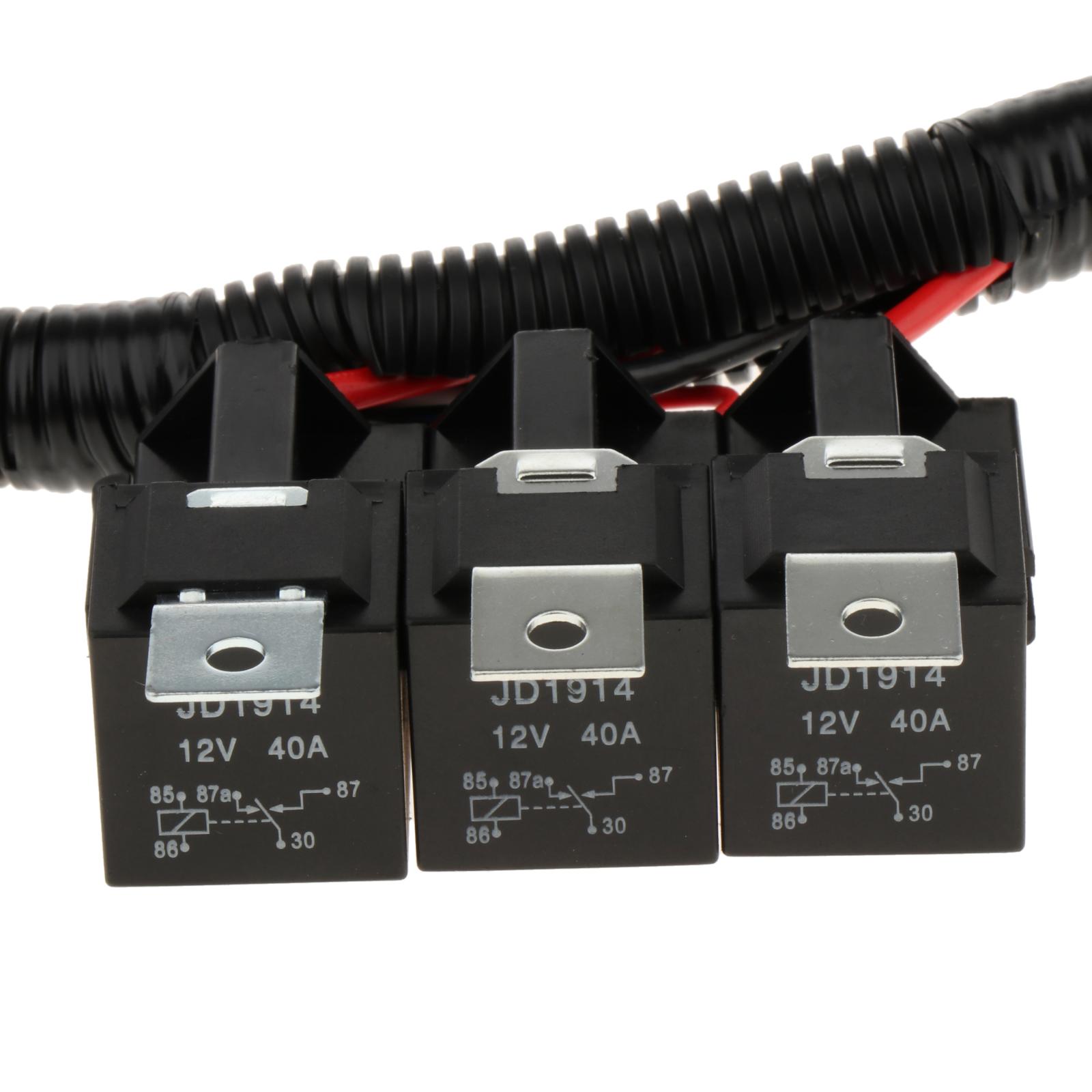 1pcs 200mm Dual Electric Fan Upgrade Wiring Harness for 1999–2006 ECU Control