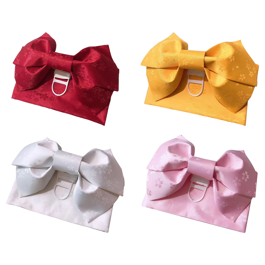 Japanese Kimono Obi Women Solid Yukata Belt Classic Geisha Kimonos Waist Belt Sweet Dressing Bow Tie Setting Belt