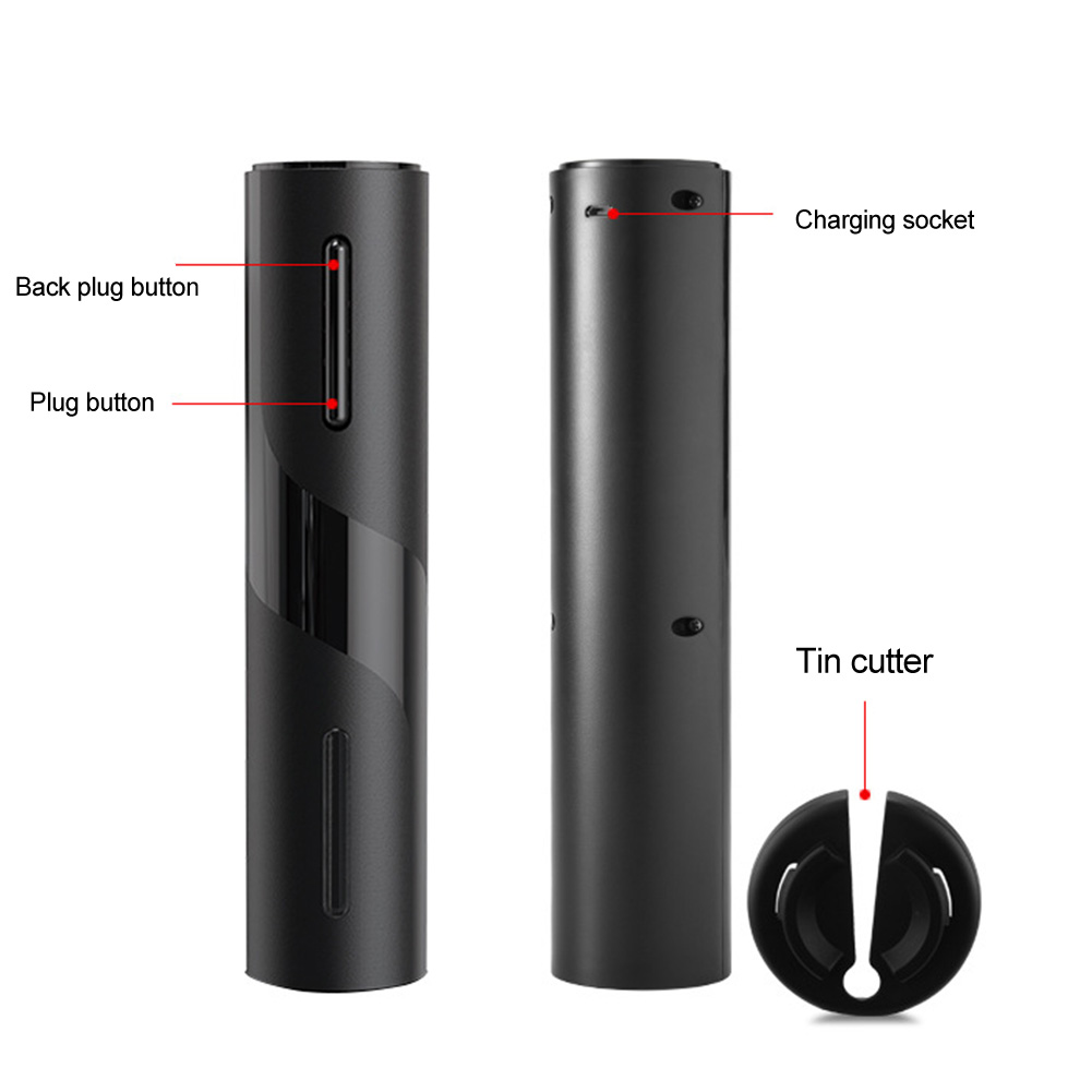 presente bateria operado automático saca-rolhas preto usb