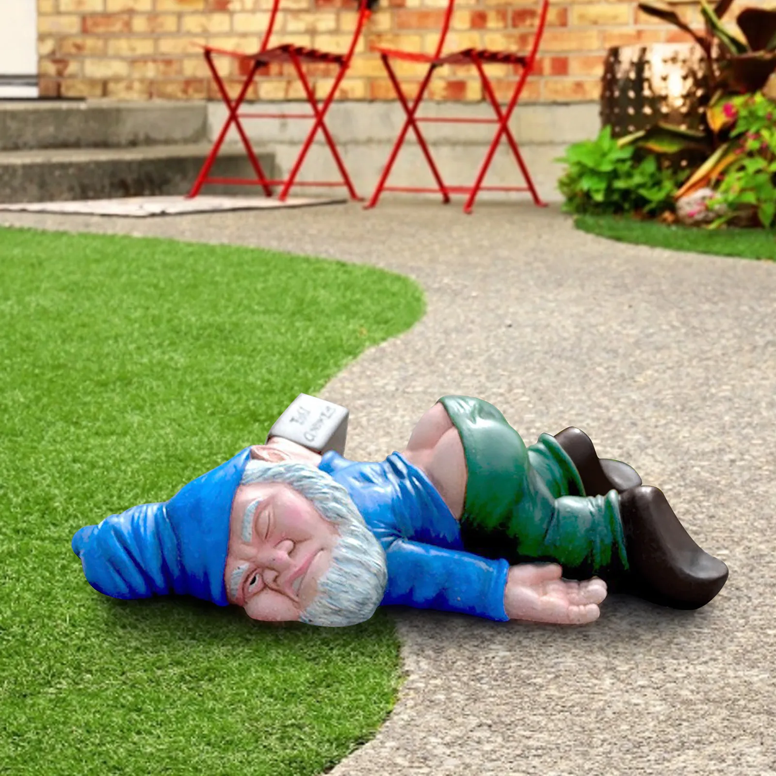 Creative Drunk Dwarf Decor Dwarf Garden Statue Resin Crafts Landscape Ornaments 
