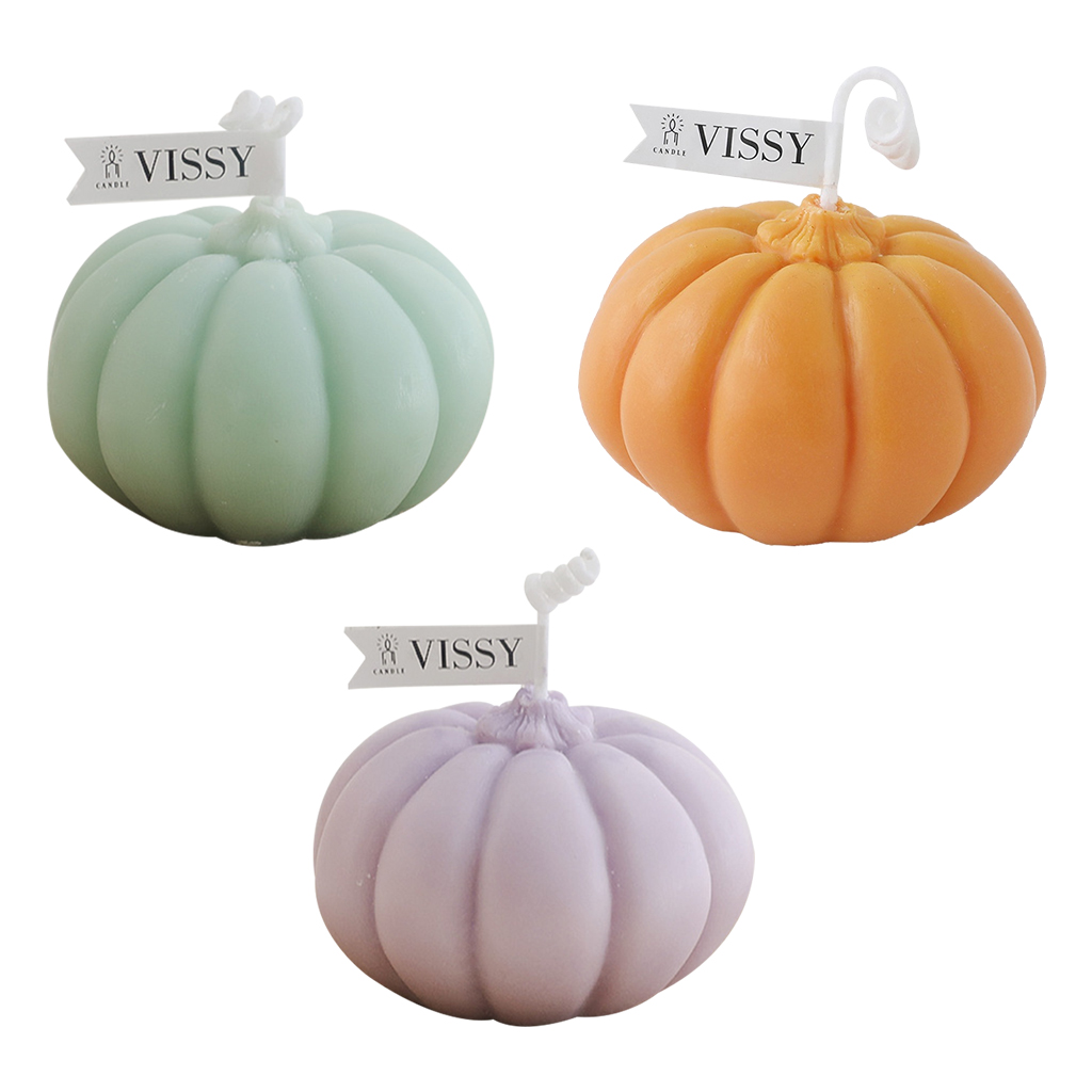 Pumpkin Shaped Scented Candle Thanksgiving Fall Pumpkin Candles Decoration Halloween Aromatherapy Candle for Home Table Decor