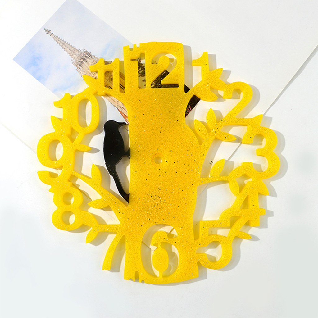 Silicone Clock Decor Mold, DIY Set Create Art Epoxy Resin Casting, Living Room Molds Home/ Wall Hanging Decorative