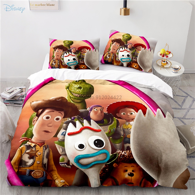 Cartoons Toy Story Buzz Lightyear Bedding Set Disney Anime Home Textiles Bedroom Decoration Twin