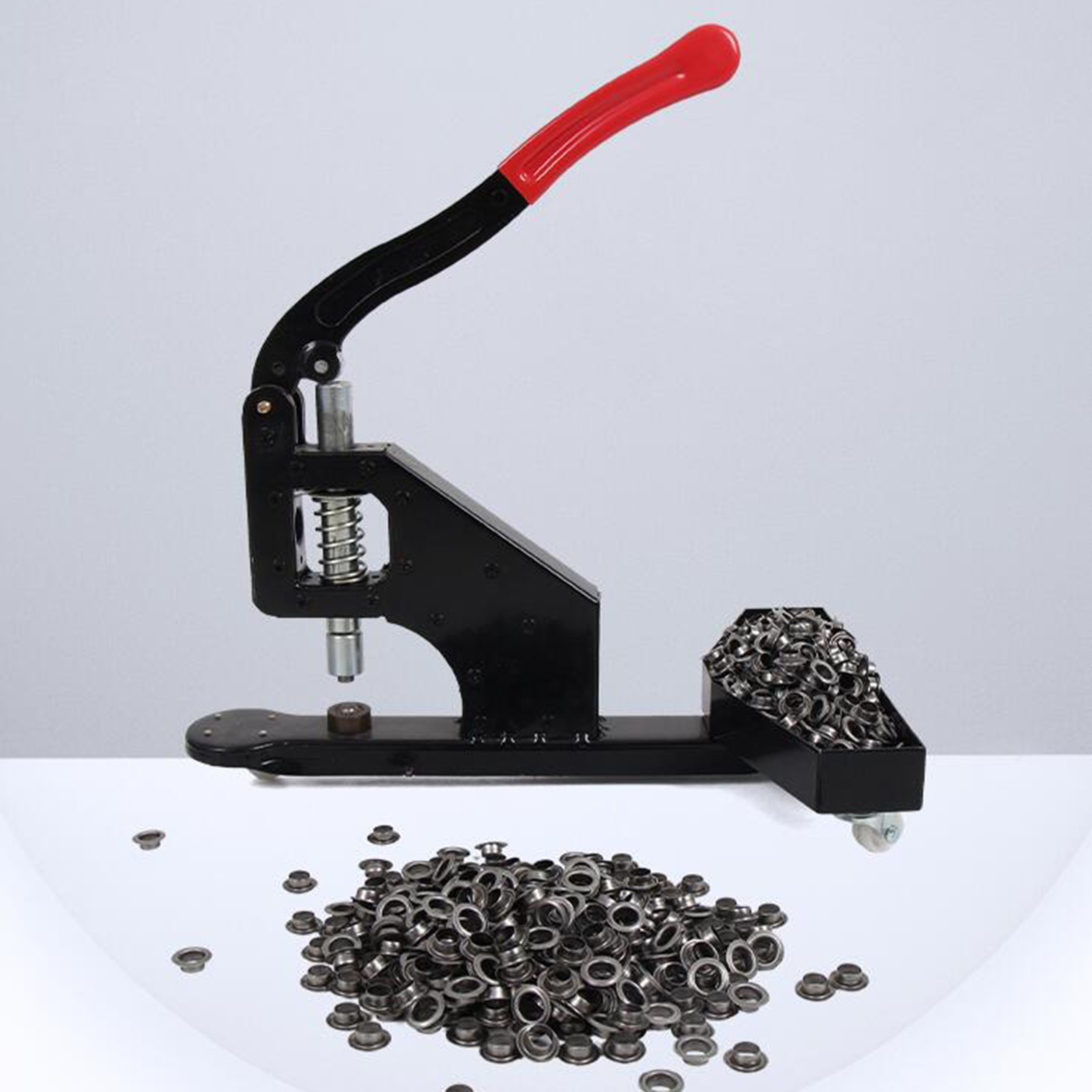 Hand Press Grommet Machine Snap Button Pressing Hole Punch Manual Installation Tool w/ 11mm Dies for Fastener Sewing Clothes