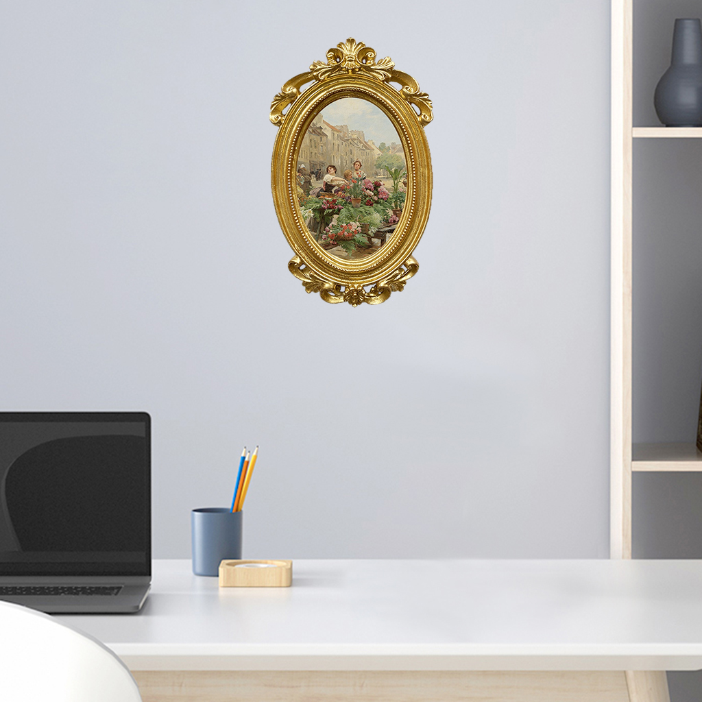 Photos Frame Decorative Ornament Decoration Gold Classic Holder for Living Room Home Decor Bedroom Bathroom Movie Theater