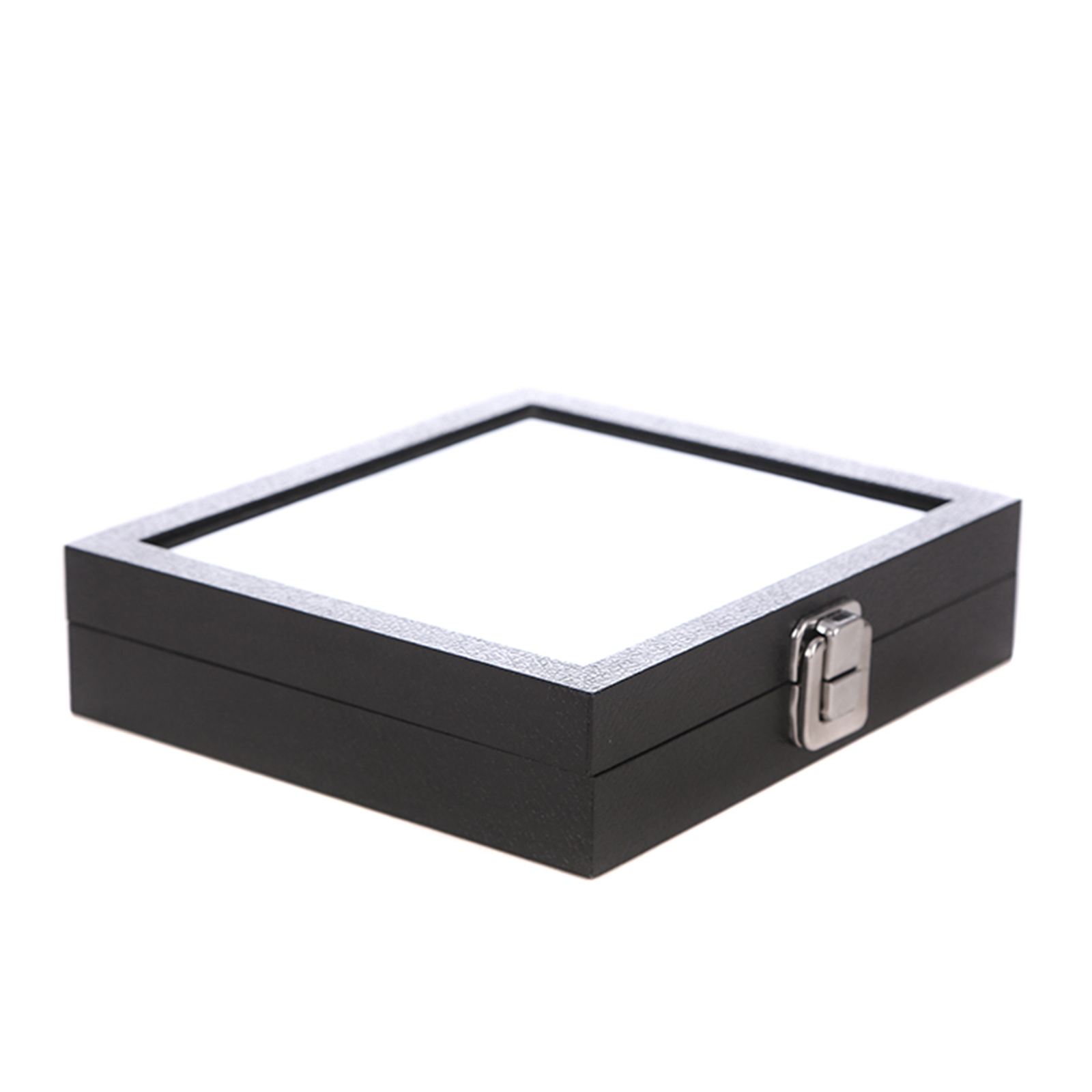 36 Slot Black Rings Display Box Jewelry Storage Case Holder Showcase Rings Cufflink Jewelry Tray With Lid