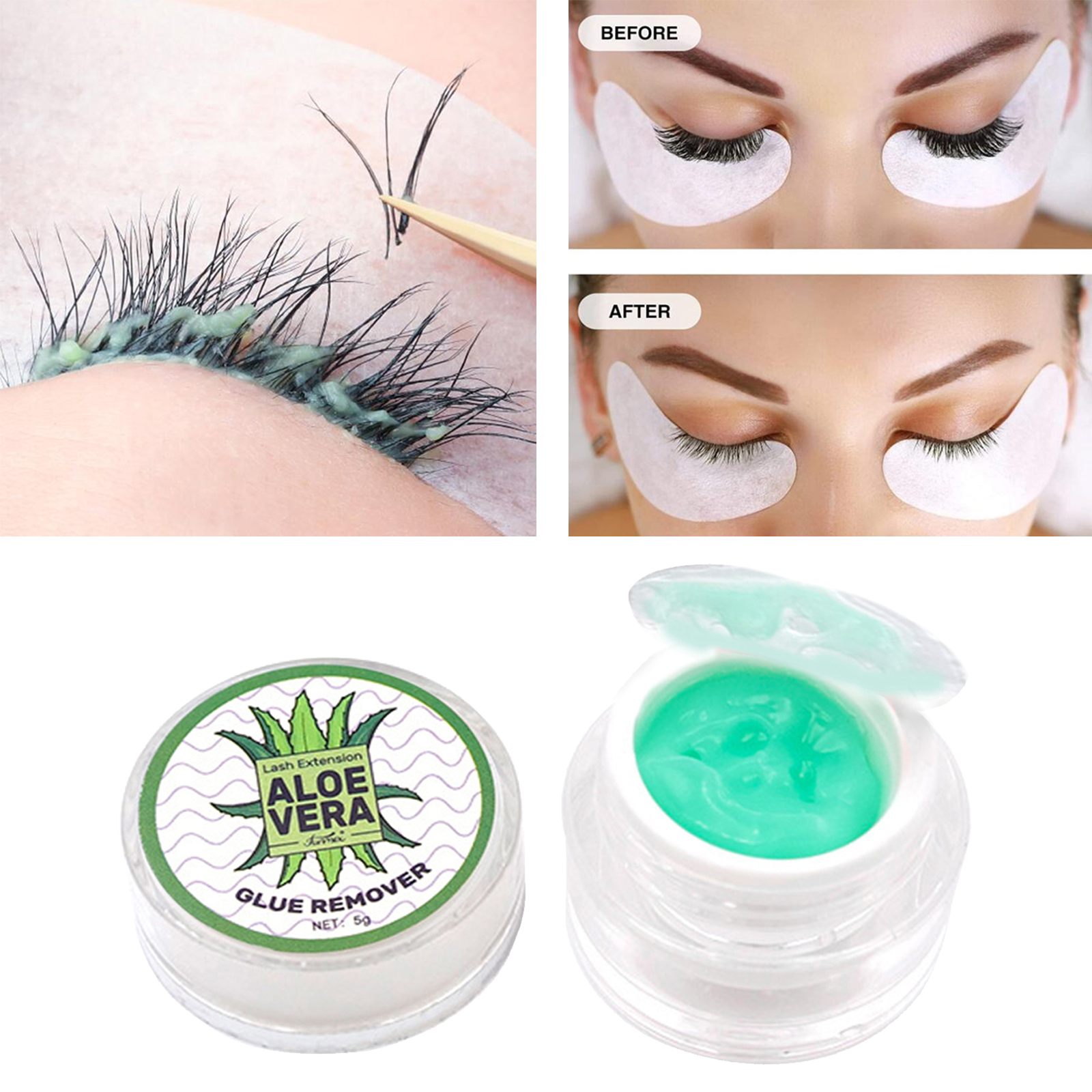 Eyelash Glue Remover Professional Fast Dissolution 5G Fruit Flavour Low Irritation Cream for Lashes Remover Makeup Tools