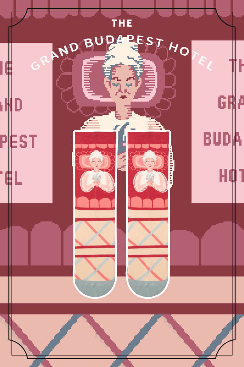 2021 Grand Budapest Hotel Series Ins Original trendige Socken auf Lager Tube Baumwollsocken Jacquard-Socken – Detail 13