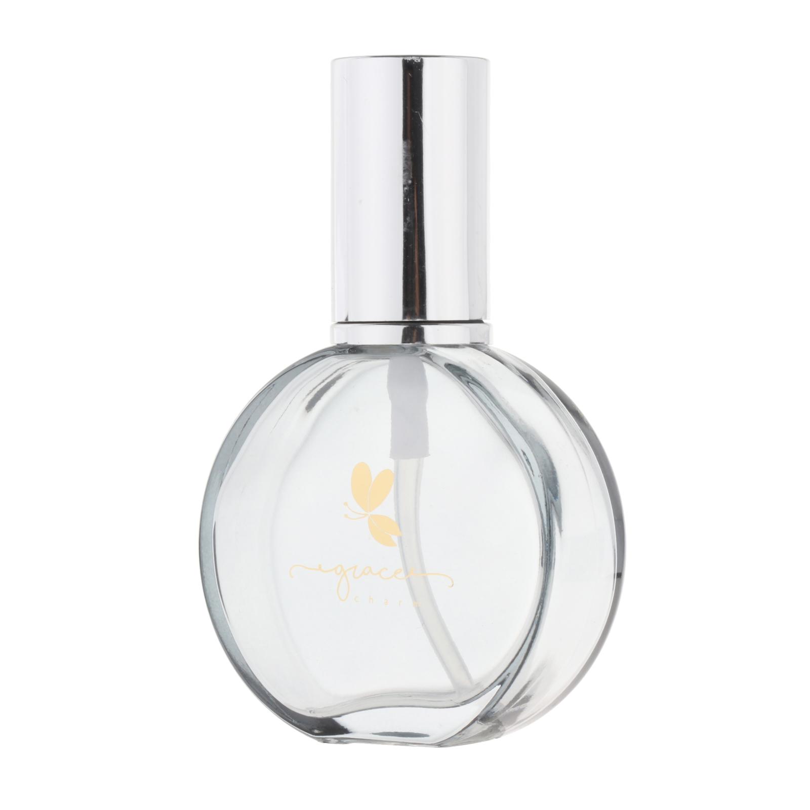Travel 75ml 2.5 Ounce Empty Clear Glass Fragrance Perfume Bottle Atomizer Refillable Perfume Fine Mist Spray Bottle Travel