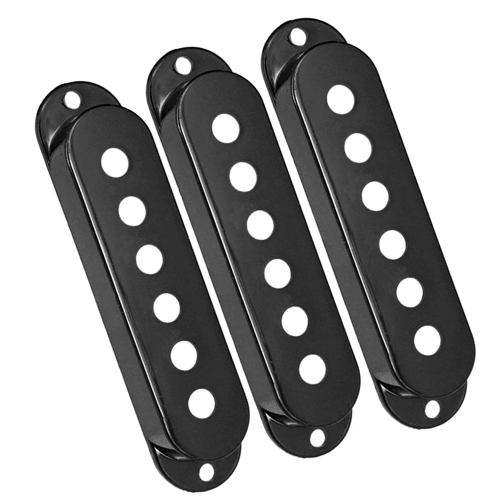 50mm Baosity 3pcs Single Coil SSS Humbucker Pickup Covers for ST SQ Style Electric Guitar Parts 