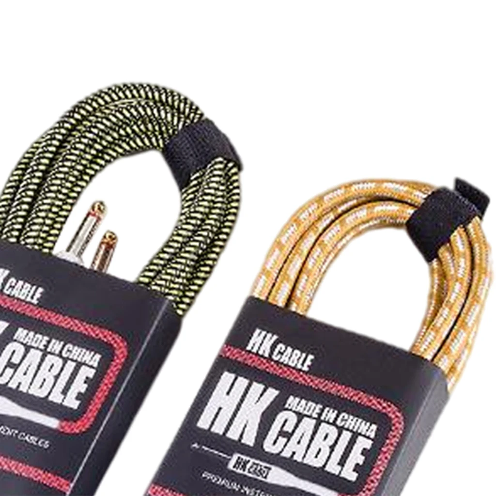 Instrument Cable Electric Guitar AMP Cord No Noise Shielded 1/4inch TS Cable for Guitar Bass Mandolin Pro Audio
