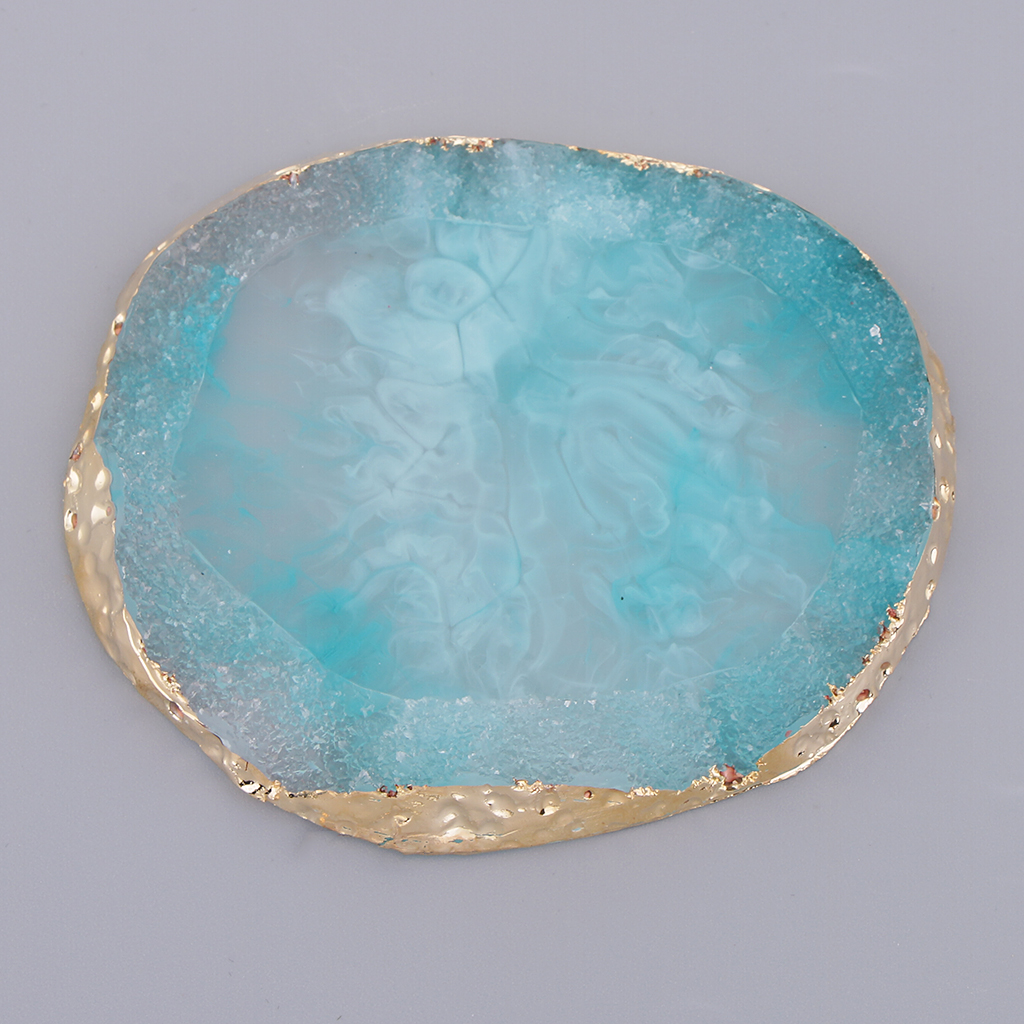 Imitation Agate Color Mixing Plate Jewelry Display Pad Coaster Cup Mat