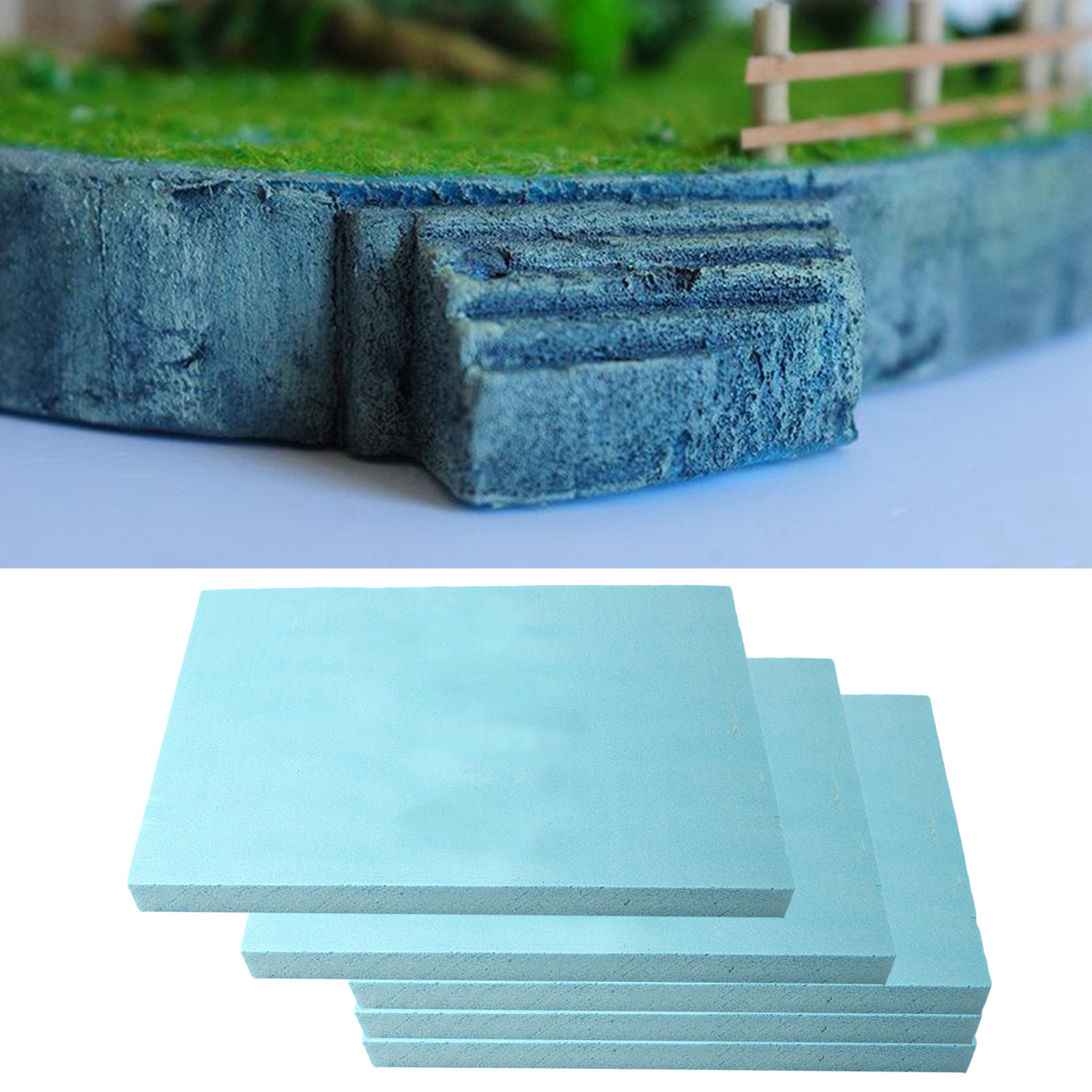 5 Pieces 295x395x20mm Craft Foam Sheets Polystyrene Styrofoam Blocks for Modeling DIY