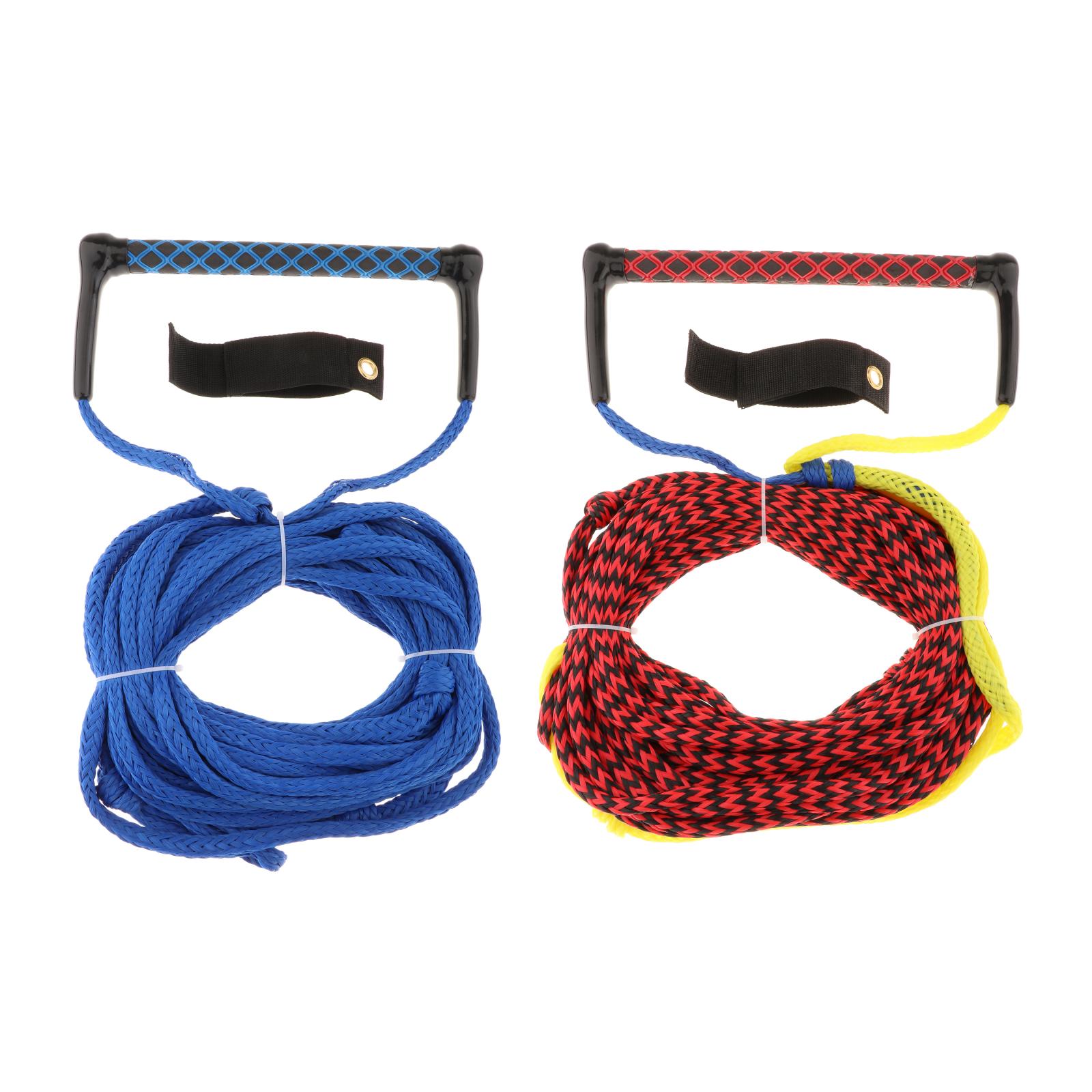 23m Water Ski Rope Safety Surfing Towable Watersport Rope Water Ski Rope with Handle for Wakeboard Kneeboard Wakesurf Sport
