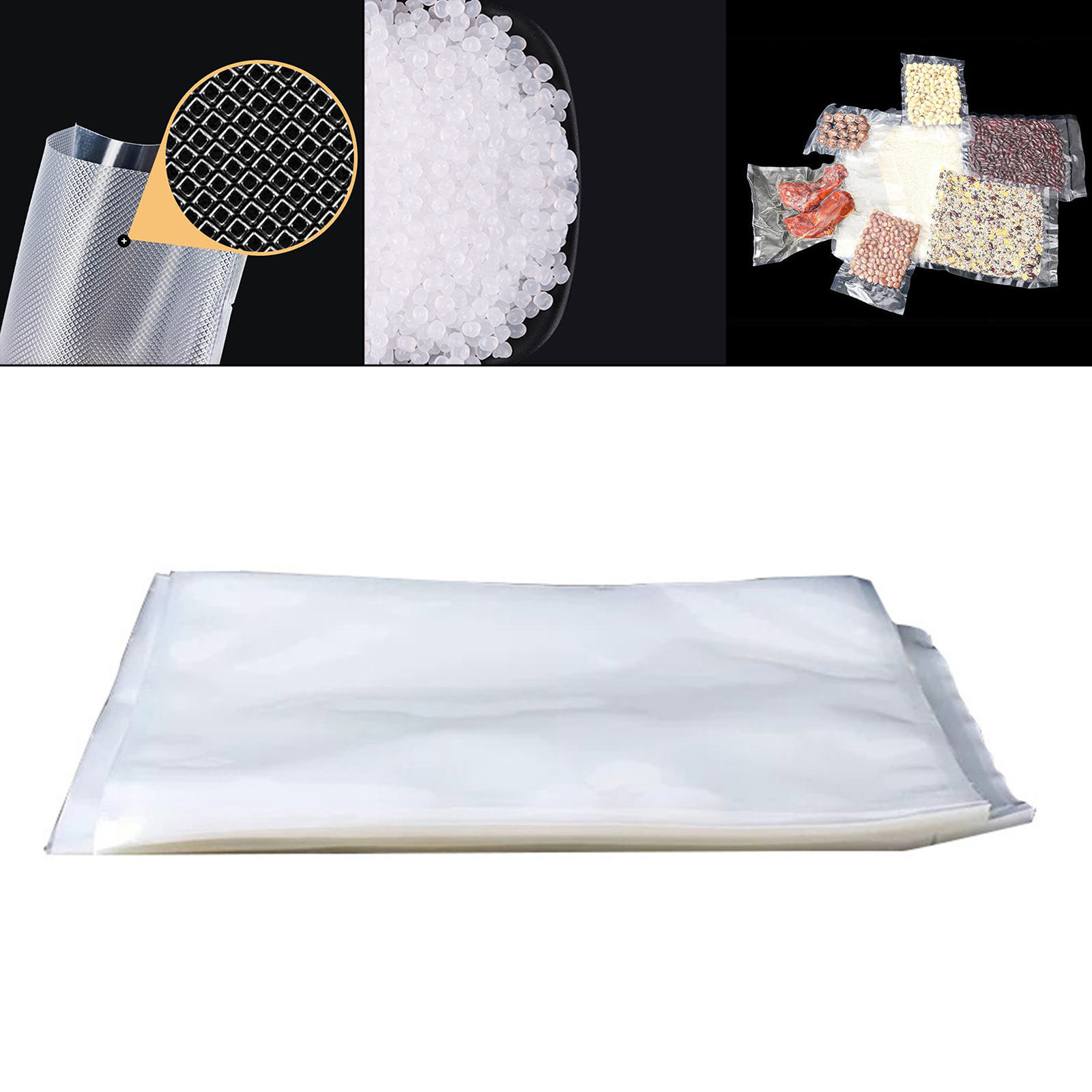 100Pcs Food Storage Bags Heat Freezer Bags Cookie Bags for Fruit Veggies 300x250mm