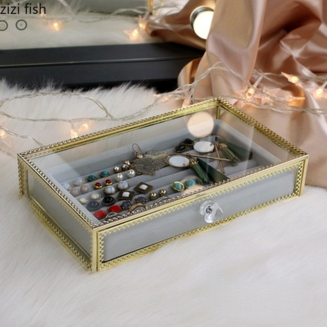 Display Box Glass Storage Tray  Glass Storage Jewelry Box - Transparent  Jewelry Box - Aliexpress