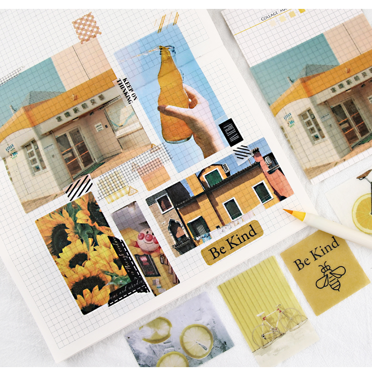 6Pcs Weekend Flowers Deco Stickers Set DIY Stationery Scrapbooking Album Styling Toy Decoration 8 Unique Design Options