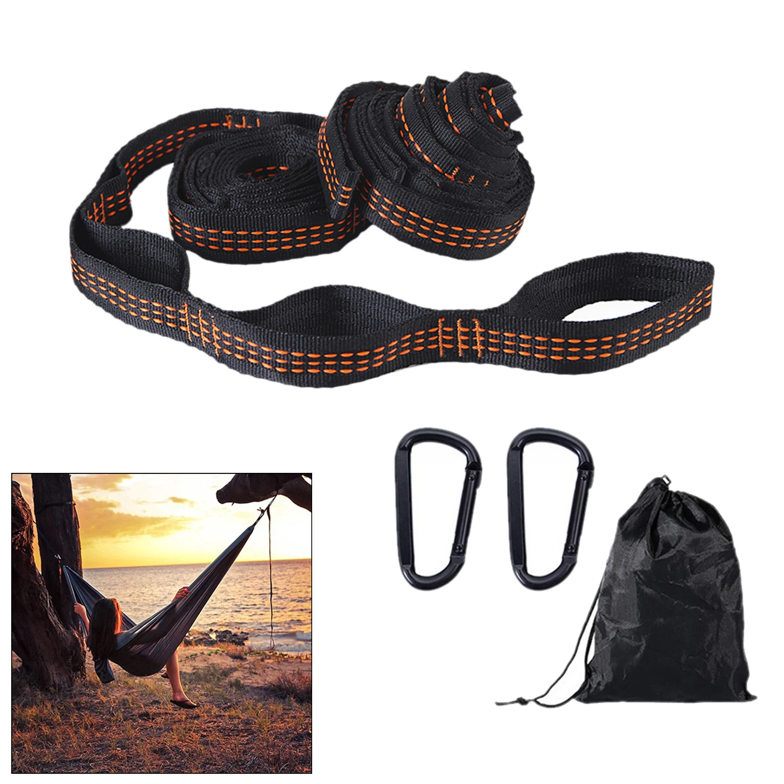 2pcs Super Strong Hammock Strap ing Hammock Belt for Camping,Traveling,Portable Hammock ing Tree Rope 3m x 2.5cm