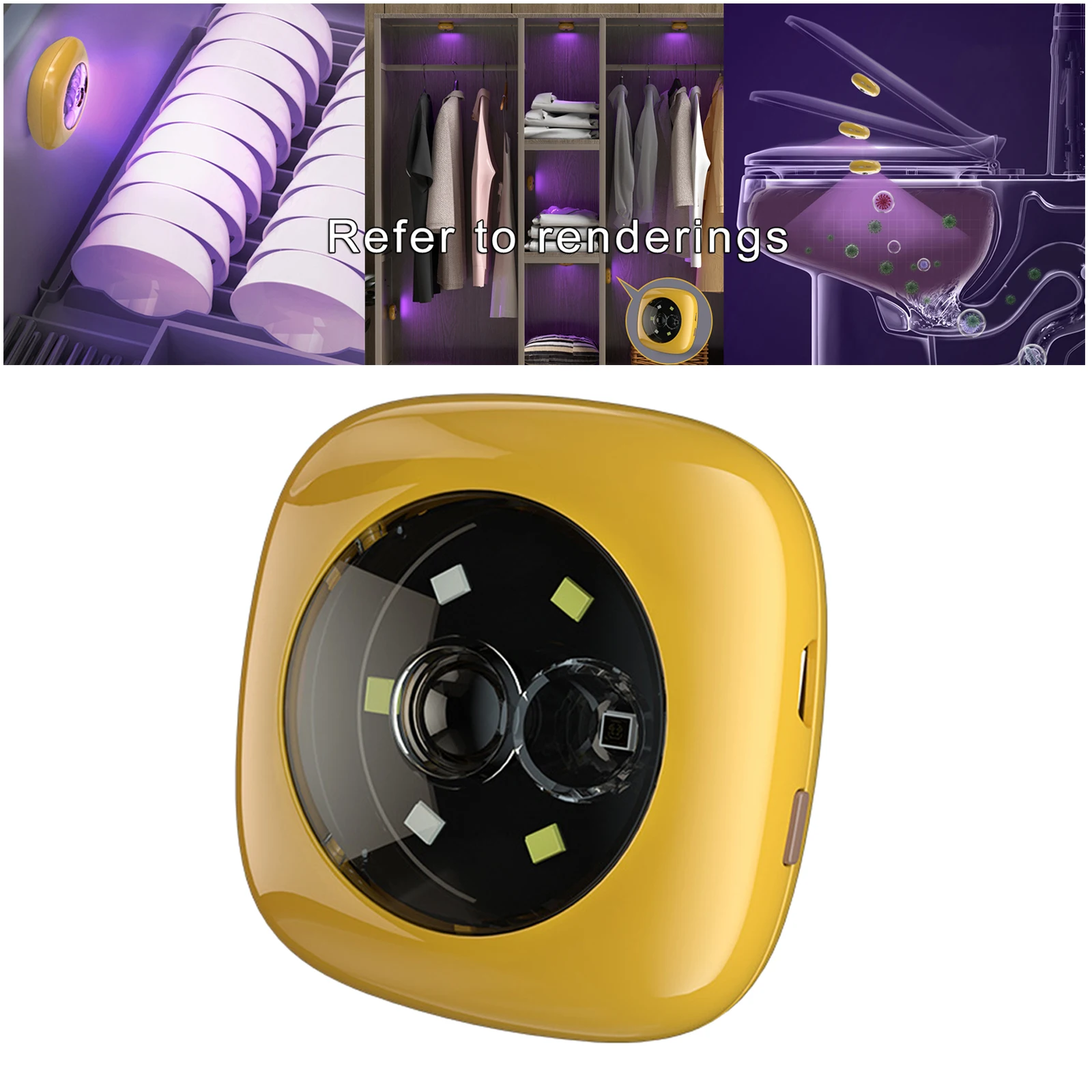 UV Toilet Light Sterilizer UVC Germicidal Lamp Home Bathroom Cabinet Toilet Disinfection Motion/Light Sensor Night Light