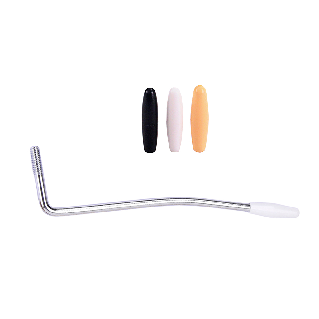 Chrome 5mm Thread Tremolo Arm Whammy Bar with 3pcs Tips for  ST Guitar