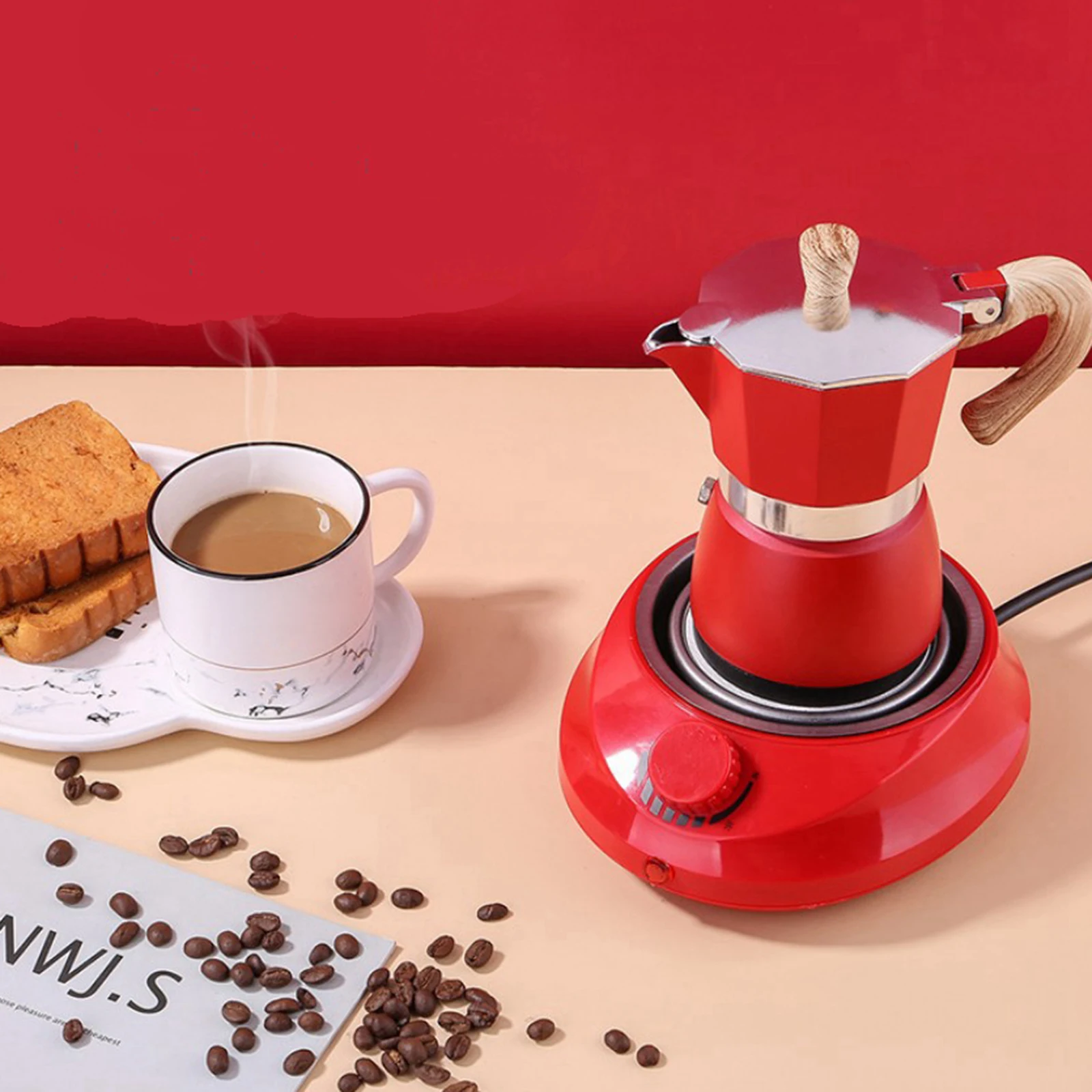 Aluminum Mocha Coffee Maker Portable Percolator Home Office Mocha Pot Espresso Maker 3Cups/6Cups Easily Wash & Clean Aluminum Mocha Coffee Maker Portable Percolator Home Office Mocha Pot Espresso Maker 3Cups/6Cups Easily Wash & Clean