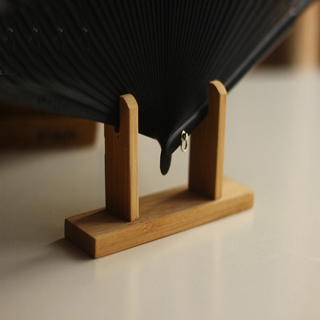 Vintage Retro Style Bamboo Fan Display Stand Holder for Collecting Antique Folding Fan Home Decor