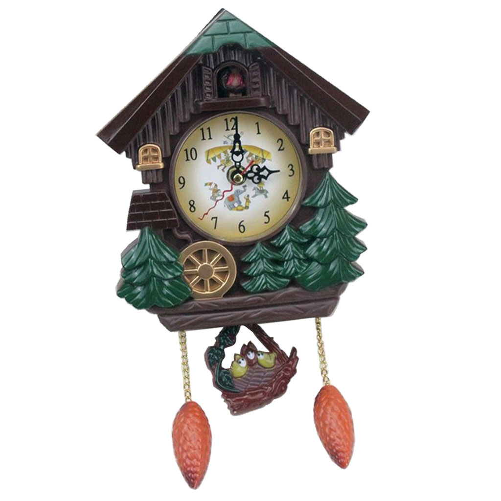  Plastic Cuckoo Coo Living Room Rocking Wall Clock for Kid