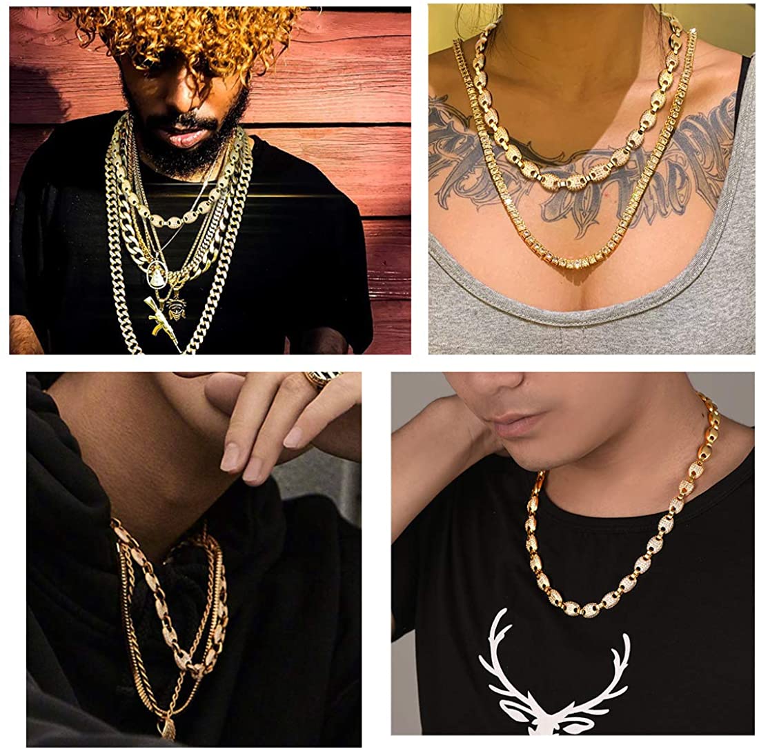 U7 Choker Punk Necklace Gold Plated Hip 