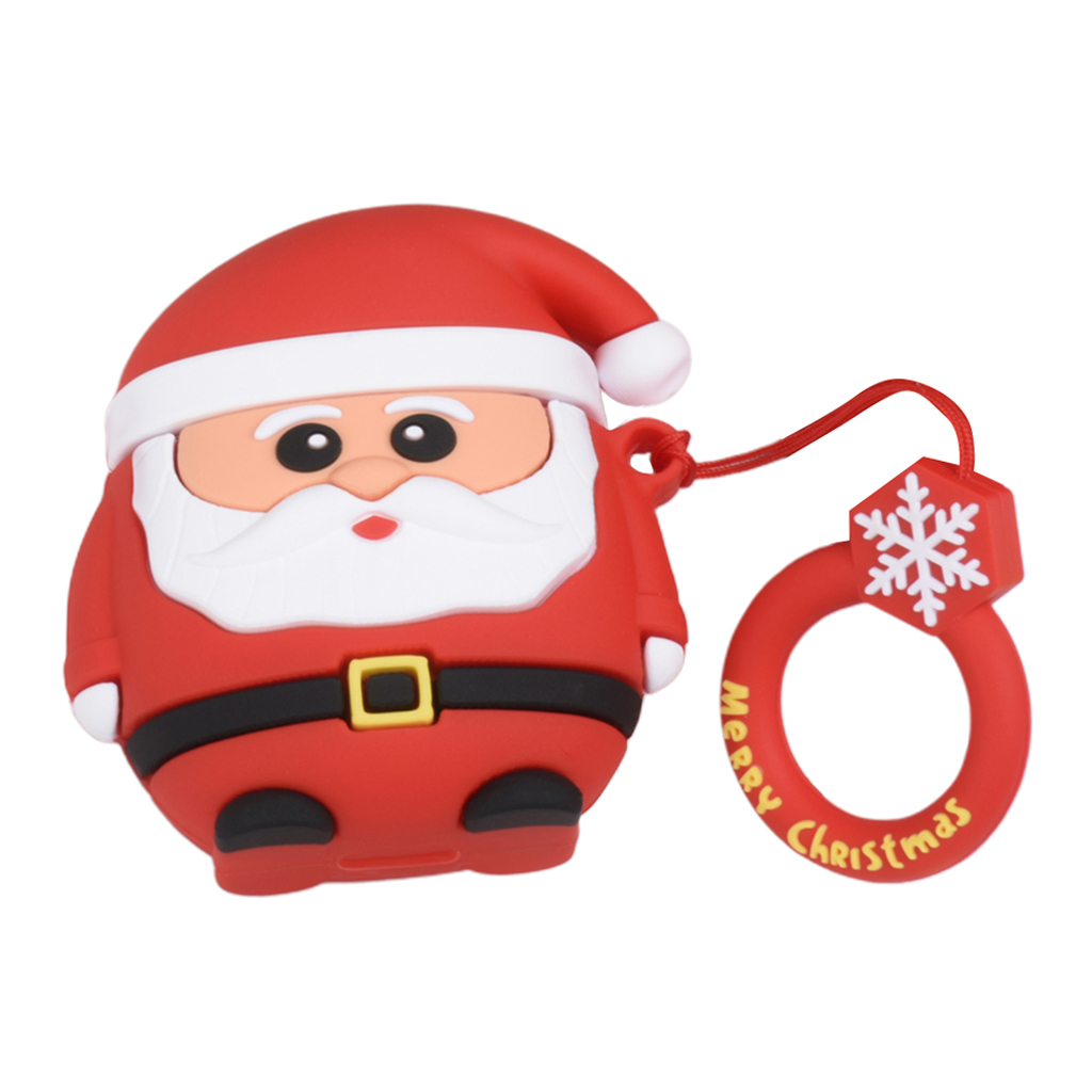 Newest Merry Xmas Gift Silicone Santa Case For Apple  Earphone Cover
