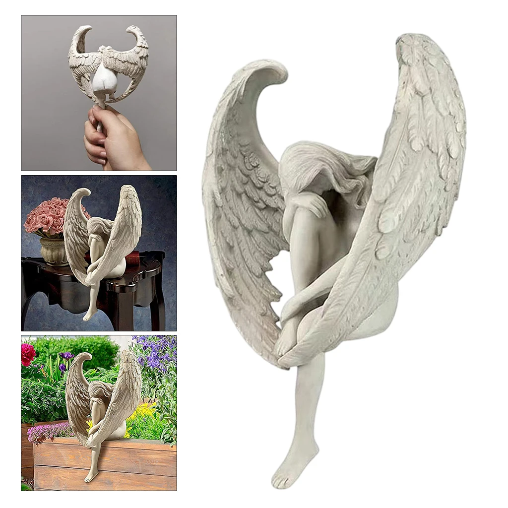 Redemption Angel Statue Ornaments Creative Sculpture Decoration Remembrance Cherub Figurines Garden Home Decor
