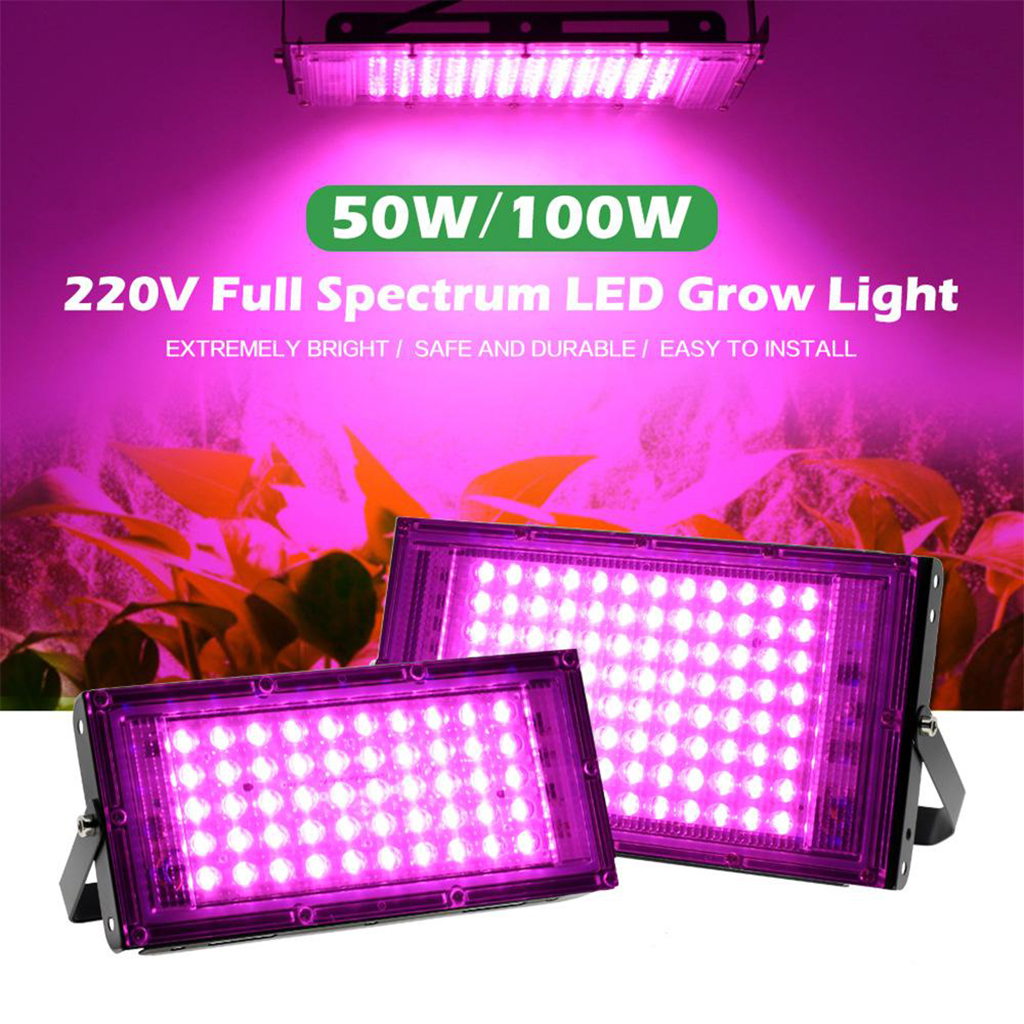 50W/100W LED Grow Light Full Spectrum Growing Lamp for Hydroponic Indoor Plants Veg and Flower (EU)