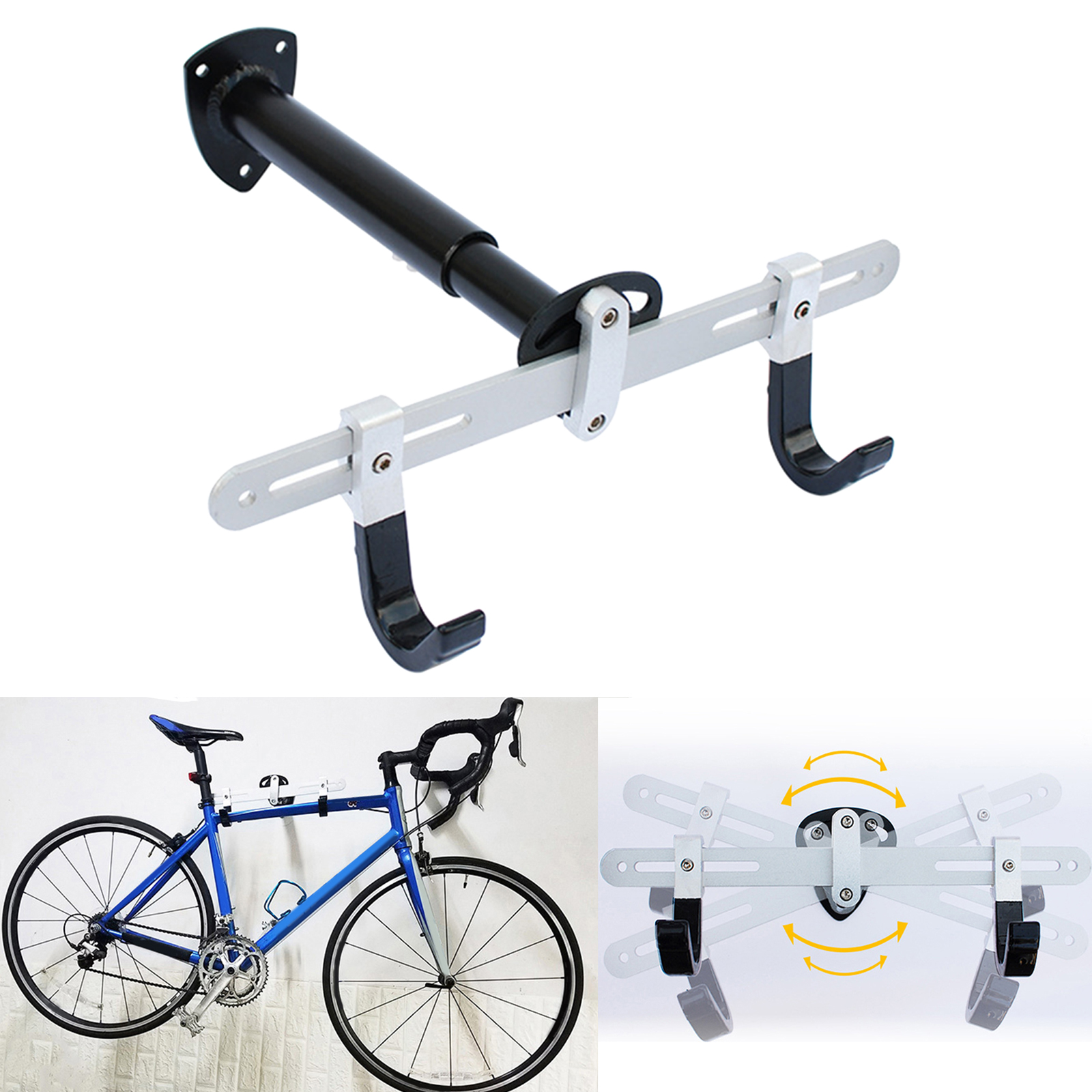 Wall Mount Hanger Adjustable Horizontal Rack for Home Shed with Screws