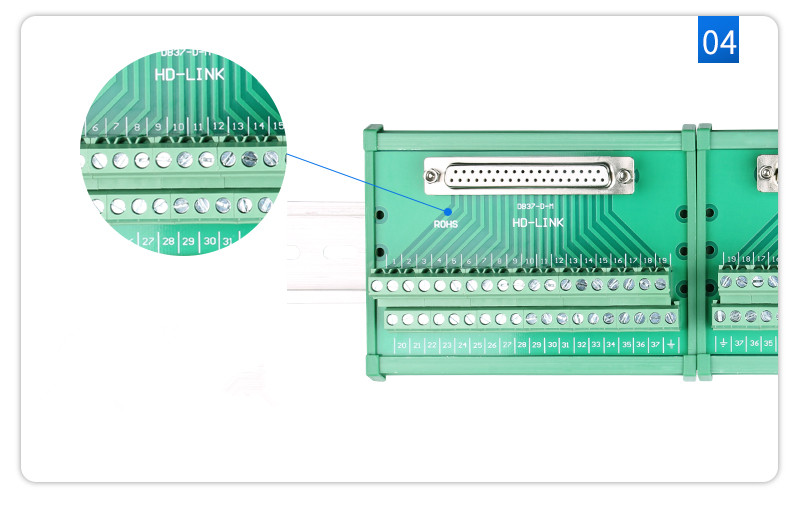 Masculino e Feminino Sinais Terminal, PCB Breakout