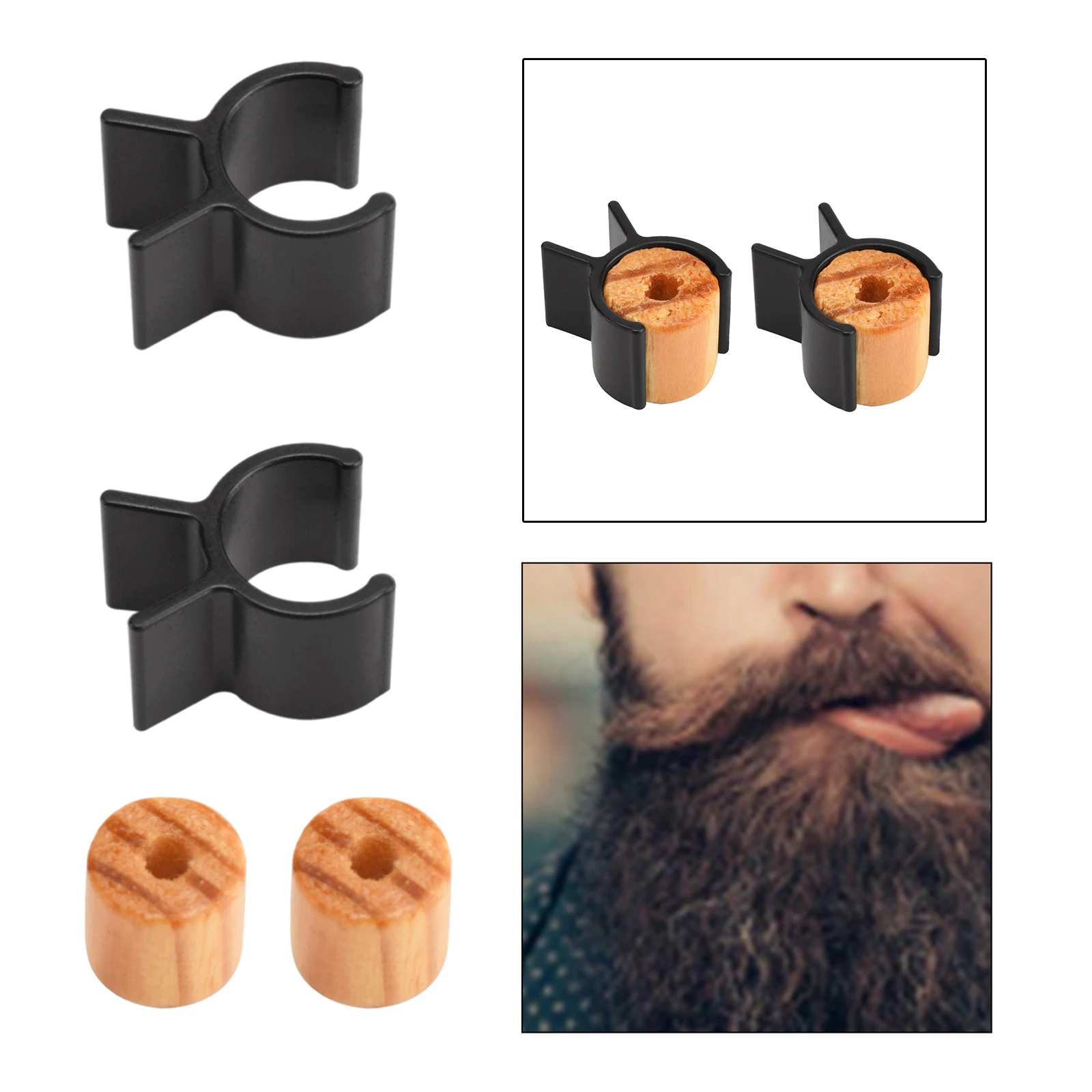 Salon Men Moustache Home Shaping Beard Styling Tools Training Wheel Handle