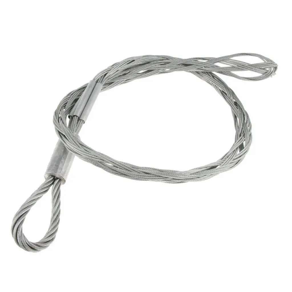 3.9 Feet Cable Wire Mesh Pulling Grip For 1-2inch Diameter Insulated Wire, Flexible Eye