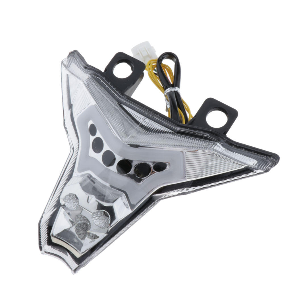 Motorcycle LED Tail Lights Brake Turn Signal Lamp for Kawasaki Ninja 250 400 ZX-10R ZX-10RR Z1000 - Clear