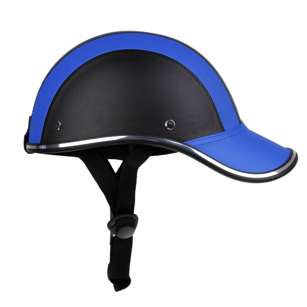 Baseball Cap Style Motorcycle Bike Helmet Anti-UV Safety Hat Visor Adjustable